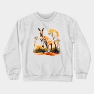 Cute Kangaroo Crewneck Sweatshirt